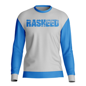 เสื้อยืดแขนยาวผู้ชายสีเขียวมะกอก คอทรงกลม ผ้าฝ้าย 100% ลายเรียบ ขายดี - Product Image 5