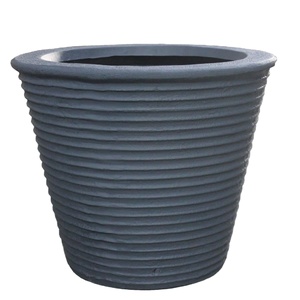 KNT Creations Lightweight Durable Fiberglass Hanging Floor Boughpot Classic Modern Circular Smooth Texture Indoor Outdoor Plant - Product Image 1