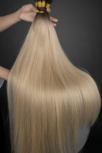Extensión de tejido de cabello humano 100% vietnamita, tapa de domo sin procesar, paquete barato suave crudo, onda recta sedosa, Rubio virgen - Product Image 1