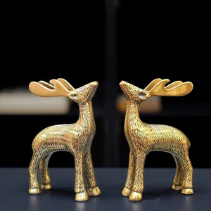 Conjunto de esculturas modernas de renos plateados, decoración de mesa de metal, figurita de lujo para el hogar, estatua decorativa de animal para interiores. - Product Image 4