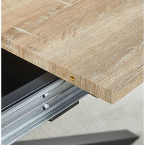 Table à manger extensible couleur noyer 240/200/160x90x75cm pour bureau ou café - Product Image 5