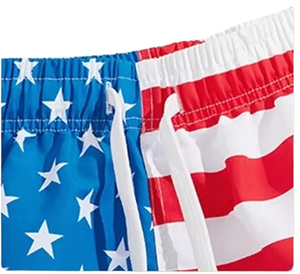 Short de plage américain Maillot de bain imprimé drapeau américain pour l'été Short de plage à séchage rapide Short de bain patriotique - Product Image 4