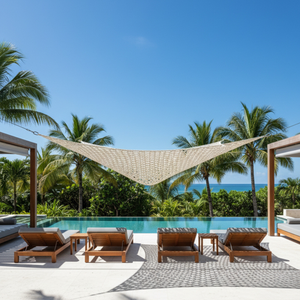 JNC Macrame Vietnam Handmade Boho Sun Sail Garden Resort Canopy Outdoor <b>Shade</b> Factory Supply - Product Image 2