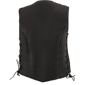 Chaleco de Cuero Ligero para Motocicleta, Color Negro, para Mujer, Marca Samroz Sports - Product Image 2