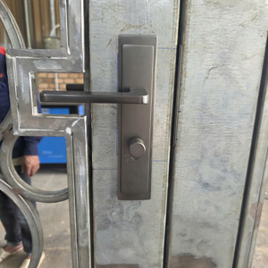 Puerta Exterior de Acero Premium con Detalles de Hierro Forjado, Superficie Acabada Impermeable para Villas y Cotos - Rendimiento Duradero en Exteriores - Product Image 3