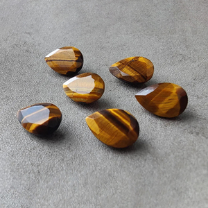 Natural <b>Tiger</b> <b>Eye</b> Faceted Cut Pear Shape Calibrated AAA+ Gemstone Loose Stone - Product Image 5