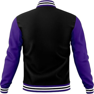 Top Quality Men's Tom Hardy Venom Varsity <b>Jacket</b> Black and Grey Wool and <b>Leather</b> Sleeves <b>Jacket</b> - Product Image 2