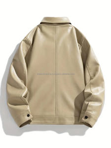 Nueva llegada ajustable chaqueta de cuero suave para hombres ropa de moda manga larga nuevo último estilo chaqueta de cuero para hombres - Product Image 4