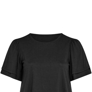 T-shirts personnalisés pour femmes, manches doubles, logo sur mesure, t-shirts unis pour femmes, doux, respirants, séchage rapide, 100% coton jersey, pour filles - Product Image 4