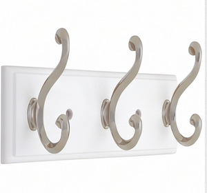 Finest Quality Classic Wall Mounted <b>Hooks</b> Metal Anti Rust White Base For Clothing Storage Bathroom Kitchen Home - Product Image 1