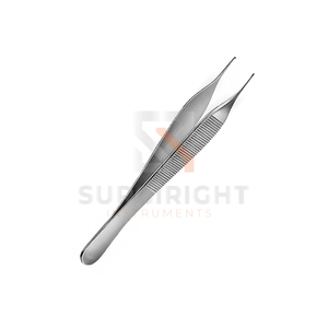 Pinzas Adson de acero inoxidable quirúrgico, 1x2 dientes rectos, instrumento microquirúrgico para ortopedia y uso general - Product Image 1