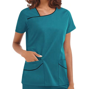 Premium quality <b>Nursing</b> Scrubs Knitted Fabric Women's Knitted Spandex <b>Nursing</b> Scrubs Uniform Sets - Product Image 5