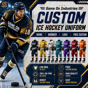 Complete Outfit Full Print OEM ODM Service Ice Hockey Uniform For Team Wear Custom Name Number Sublimated Jersey and Pants - Product Image 5