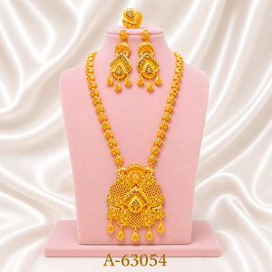 Parure de bijoux ethniques de créateur en zircon, boucles d'oreilles pendantes longues, plaqué argent, collection fiançailles, anniversaire, mariage A-63049 - Product Image 6
