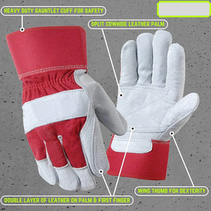Gants de travail OEM très demandés, qualité supérieure, confortables, protection des mains, gants de travail en cuir pour la sécurité sur le lieu de travail - Product Image 1