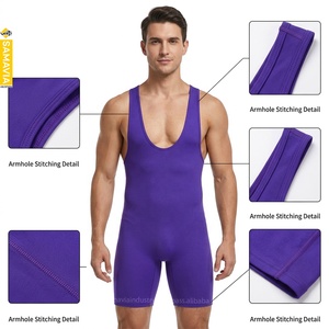 Traje de Lucha Personalizado SAMAVIA para Hombre, Azul Marino Liso, Compresión Deportiva, Uniforme de Competición, Fabricante OEM - Product Image 6