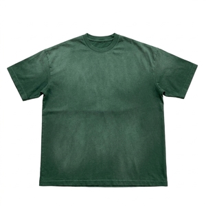 T-shirts à manches courtes vintage surdimensionnés pour hommes avec logo personnalisé - T-shirt en jersey 100% coton respirant et écologique - Product Image 1