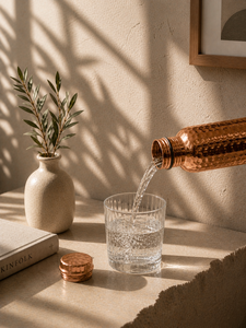 Botella de Agua de Cobre Martillado de Grado de Exportación con Cierre Seguro, Ideal para Marcas de Bienestar y Colecciones de Regalos - Product Image 6