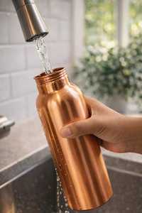 BURAQ HANDICRAT Copper Water <b>Bottle</b> 1L Design for Travel copper <b>bottle</b> set - Product Image 5