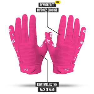 Gants de football américain 7v7 en gel de silicone de haute qualité, personnalisables avec logo, pour receveurs, durables, antidérapants, pour jeunes et adultes, avec logo en caoutchouc. - Product Image 3