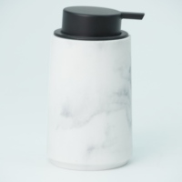 Distributeur de savon en résine écologique, bouteille ronde, accessoire pour ensembles de salle de bain à domicile et en hôtel