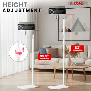 5 Core Projector Stand Floor Adjustable 53" Universal Projectors Support for Home Office & Studio - Product Image 2