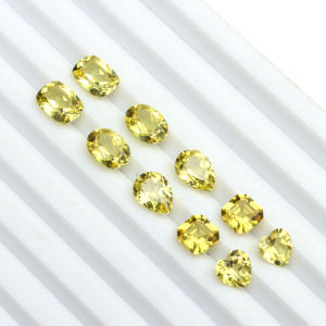 Saphirs jaunes cultivés en laboratoire, pierres facettées en vrac, tailles variées de 2x3 à 15x20 mm, pour la création de bijoux personnalisés, fournitures d'artisanat - Product Image 4