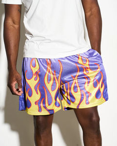 Pantalones Cortos de Baloncesto Unisex de Malla Transpirable, Estilo Urbano, con Cordón Ajustable, Color Personalizado - Product Image 3