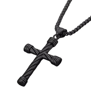 Mens Retro Vintage <b>Cross</b> Stainless Steel Pendant Handsome Personality Hip Hop Accessories <b>Necklace</b> <b>for</b> <b>Women</b> - Product Image 1