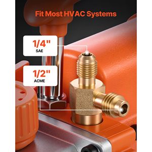 Pompa per vuoto rotativa a palette monostadio 3.5 CFM 1/4 HP per sistemi HVAC R134a R22 R410a Motore a 4 poli Automatico - Product Image 4