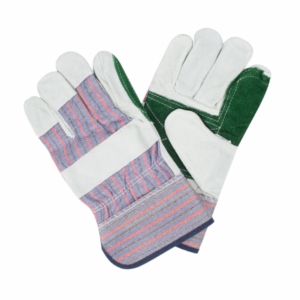 Guantes de Seguridad de Cuero Vacuno de Primera Calidad, Doble Palma, Resistentes, con Dorso de Algodón para Uso Industrial - Product Image 3