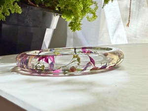 Brazalete de resina con flores reales prensadas, brazaletes de resina con flores hechos a mano, regalo botánico para mujer - Product Image 6