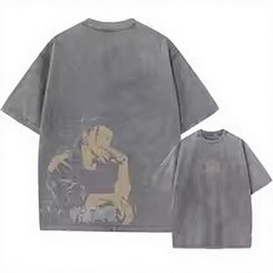 Camiseta Unisex Oversize con Lavado Ácido, Corte Cuadrado, Algodón Vintage Lavado para un Estilo Urbano y Looks Casuales Diarios - Product Image 1