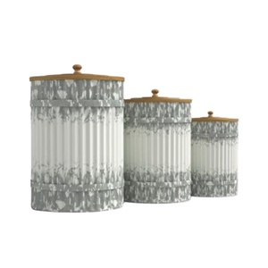 Boîte de rangement de style antique de qualité supérieure pour biscuits, café et thé, avec couvercle, design élégant pour la cuisine et la table - Product Image 1