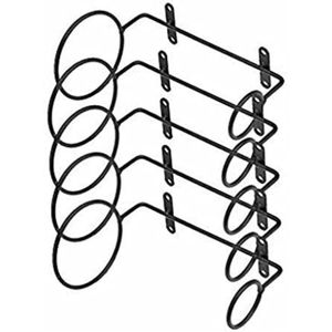 Porte-bouteilles géométrique moderne en métal, finition cuivre, sur pied, avec base en bois, pour le rangement et la décoration de la maison et de la cuisine - Product Image 1