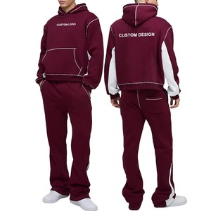 Hoodies and <b>Sweatpants</b> <b>Set</b> Custom High Quality Oversized Streetwear Tracksuit Unisex Custom logo <b>Sweatpants</b> Hoodies <b>Set</b> Factory - Product Image 1