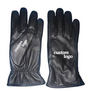 Gants d'hiver en cuir pour hommes de qualité supérieure avec logo personnalisé, compatibles avec les écrans tactiles, doublure en polaire douce, gants de conduite pour l'extérieur - Product Image 2