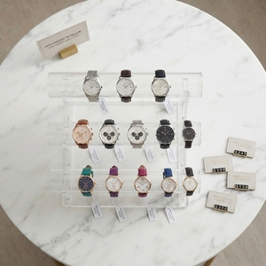 Acrylic Modern Portable Wristwatch Display Stand Clear Jewellery Watch <b>Holder</b> Retail Counter Display Organizer for Rack - Product Image 3