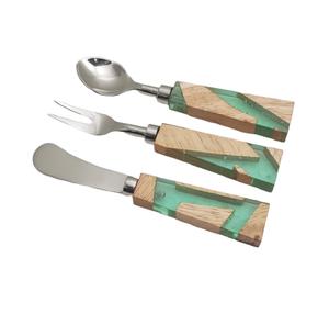 <b>Golden</b> Flatware for Restaurant Wooden Grain Handle <b>Cutlery</b> Stainless Steel Tableware for Home Kitchen Utensils With Knife - Product Image 2