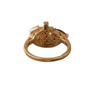Anillo de Compromiso Clásico con Zafiros Amarillos Esmeralda, Estilo Vintage, con Bisel y Racimo, Regalo de Lujo, Grado VVS, Estilo de Compromiso y Boda - Product Image 1