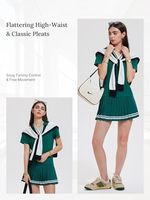 Set Seragam Tenis Profesional Khusus Pria Wanita Bahan Bernapas Cepat Kering Kinerja Tinggi Kaos Tenis Dan Rok Pendek