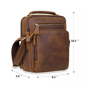 Maletín de Cuero Genuino Crazy Horse, Diseño Personalizado, Estilo Vintage, Impermeable, de Alta Calidad, con Logotipo Personalizado, Tamaño Grande - Product Image 1