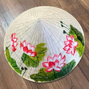 Vietnam crafts natural bamboo frame <b>hat</b> hand-painted non la wholesale supply other <b>hats</b> & <b>caps</b> - Product Image 1