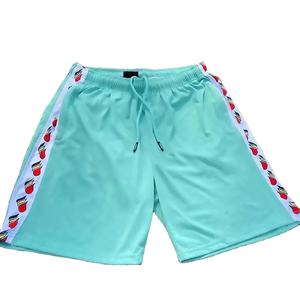 <b>Men's</b> High Quality Custom Made Cotton <b>Sweat</b> <b>Shorts</b> Eco-Friendly Side Printed Stripes Loose Drawstring Street Wear Custom Logo - Product Image 1