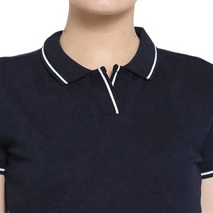Camiseta Polo para Mujer, Colores Personalizados, Manga Corta, Color Sólido, Informal, Tejida, 100% Algodón, Corte Regular, Cuello con Ribete Blanco - Product Image 3