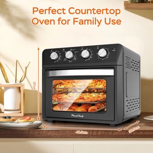 Horno de Convección de Sobremesa 6 en 1 de 27.5QT con Puerta Abatible y Capacidad para 6 Rebanadas, para Asar, Hornear y Freír con Aire - Product Image 6
