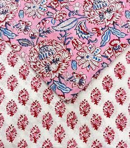 Tissu imprimé au bloc Jaipur Sanganeri, coton fait main, respirant, écologique, pour chemises, robes et sacs pour filles et garçons - Product Image 6
