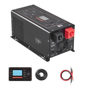 Inverter/Caricabatterie a Onda Pura da 1200W per Sistemi Elettrici RV, da DC 12V a AC 120V, con Display LCD e Telecomando, Bassa Frequenza - Product Image 1