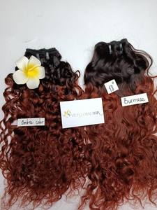 Haute qualité birman bouclés Double dessiné naturel noir Extensions de cheveux humains simple et Double trame prix de gros - Product Image 2