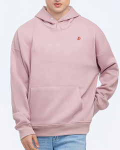 Sudadera con Capucha Rosa para Hombre, Corte Holgado, Felpa Francesa de Algodón, Informal, con Bolsillo Delantero, para Otoño - Product Image 5